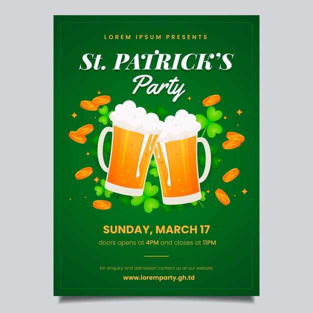 Saint patrick's day flyer-sjabloon