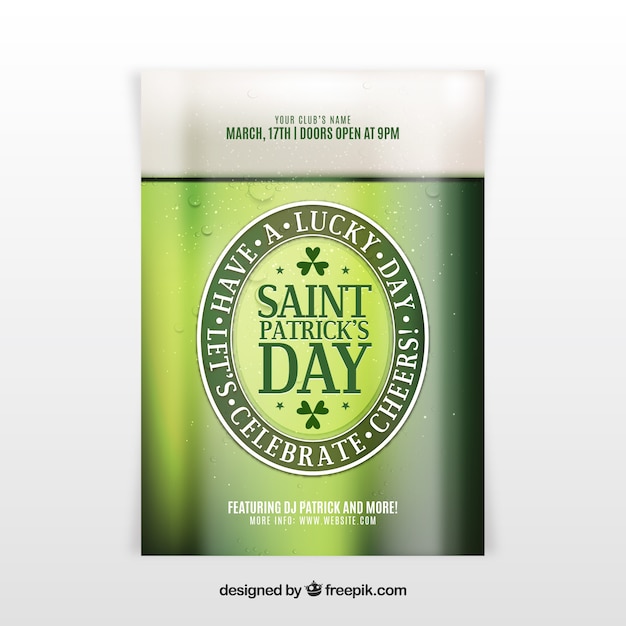 Saint patrick's day poster in realistische stijl