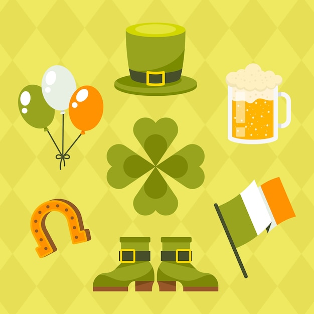 Saint patrick's day verzameling van elementen