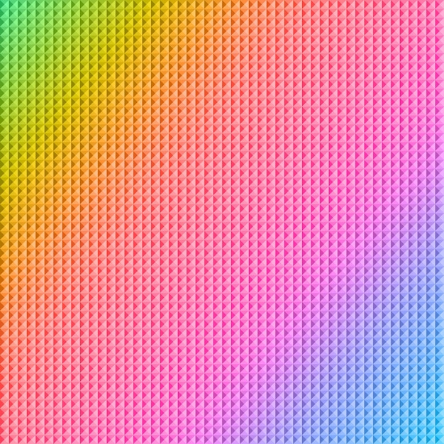 Gratis vector samenvatting van vierkanten die regenboogkleuren gebruiken