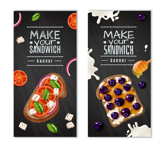 Sandwiches verticale banners