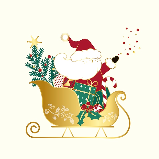 Gratis vector santa claus christmas-ontwerpvector