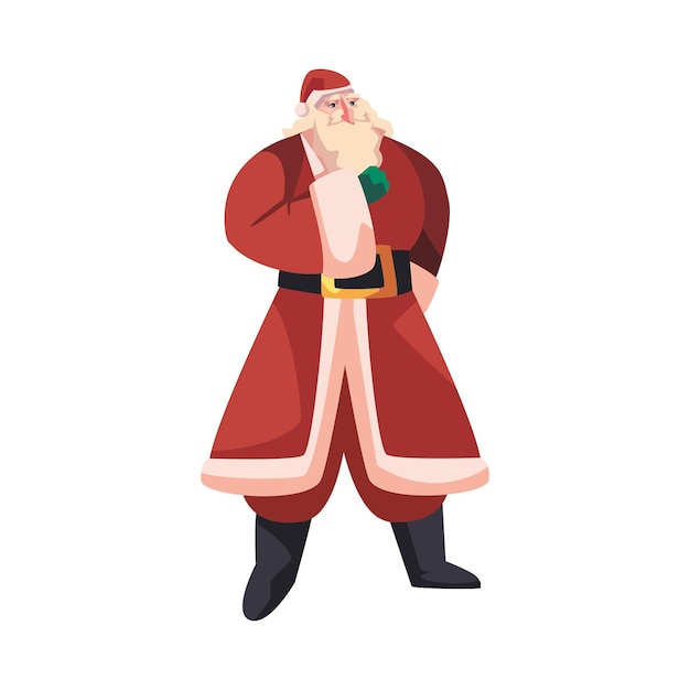 Santa claus staande illustratie geïsoleerd