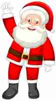 Gratis vector santa claus zwaaiende hand stripfiguur