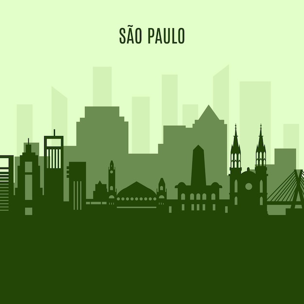 São Paulo skyline illustratie