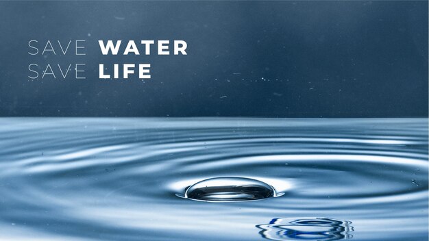 Save water save life-sjabloon voor de campagne van de wereldmilieudag