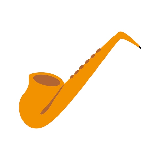 Saxofoon muziek jazz instrument pictogram geïsoleerd