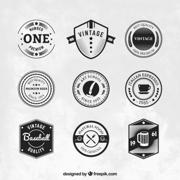 Gratis vector scala aan vintage emblemen