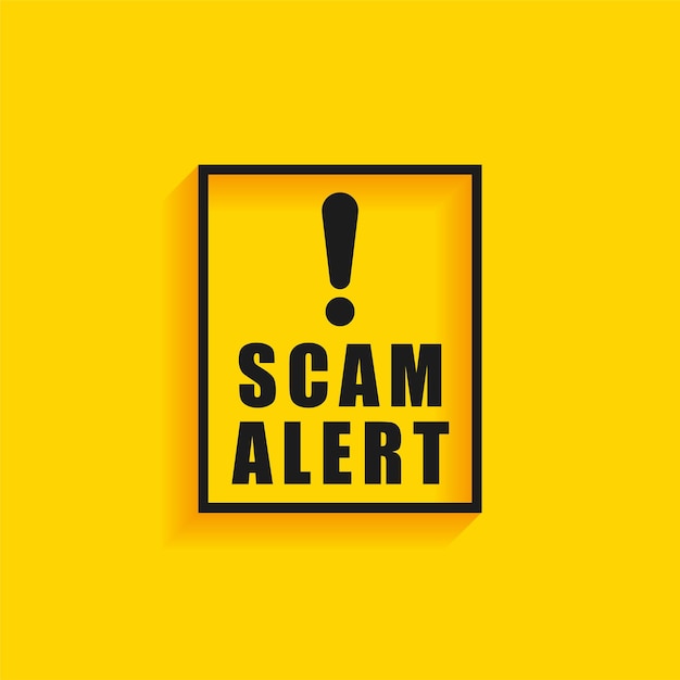 Gratis vector scam alert alarm voor uw online gegevens en e-mailveiligheid