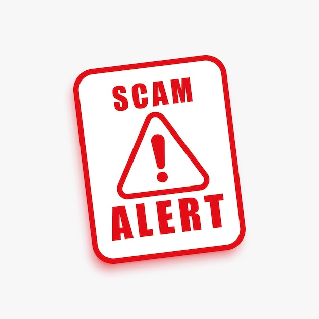 Gratis vector scam alert waarschuwingsachtergrond om u te beschermen tegen online zwendel