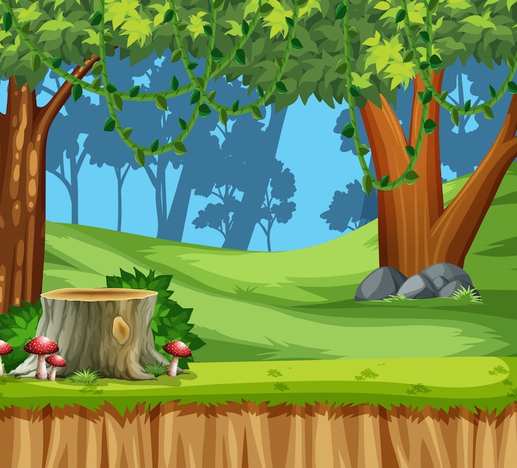 Gratis Vector scape-scène van houtland