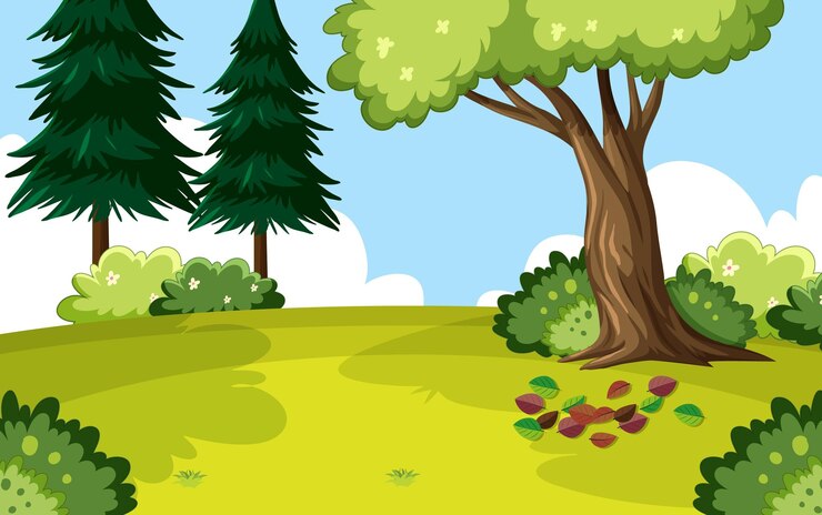 Gratis Vector scène van prachtige tuin