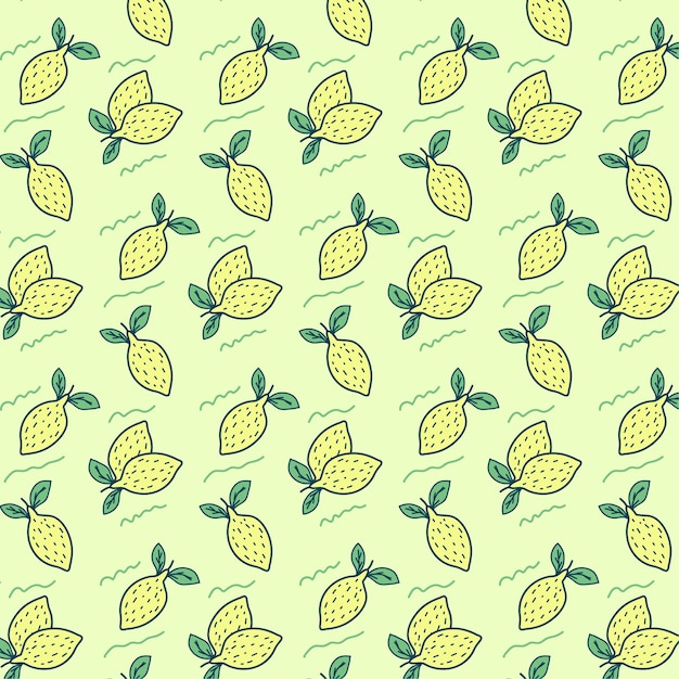 Gratis vector schattig citroen naadloos patroon