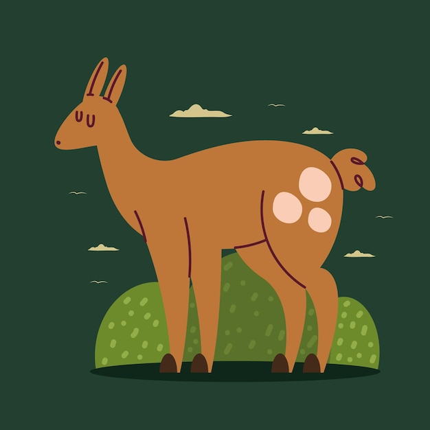 Gratis vector schattig fawn wild dier