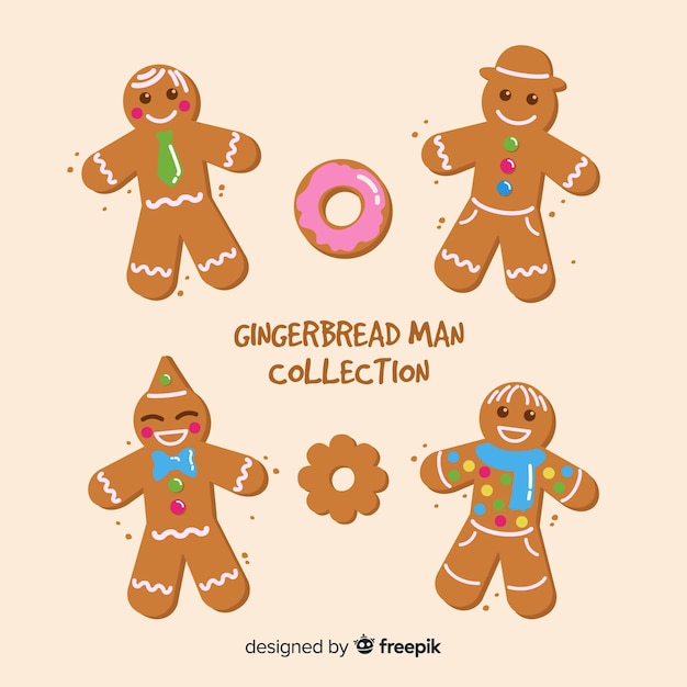 Schattig gingerbread man collectie