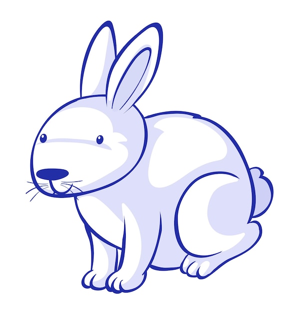Schattig konijn op witte achtergrond