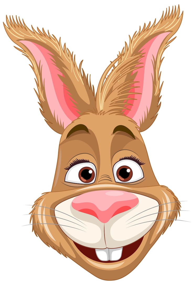 Gratis Vector schattig konijn stripfiguur