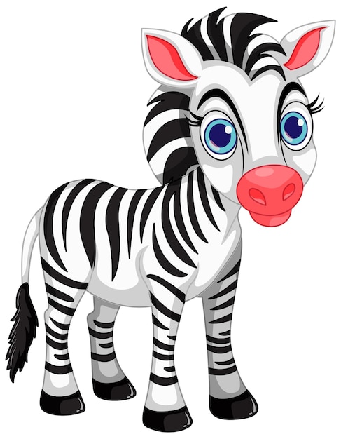 Gratis vector schattig zebra stripfiguur dier