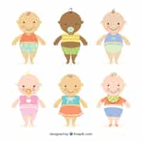 Gratis vector schattige baby's