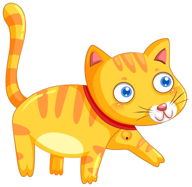 Gratis vector schattige kat stripfiguur