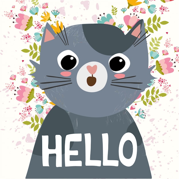 Gratis vector schattige kat