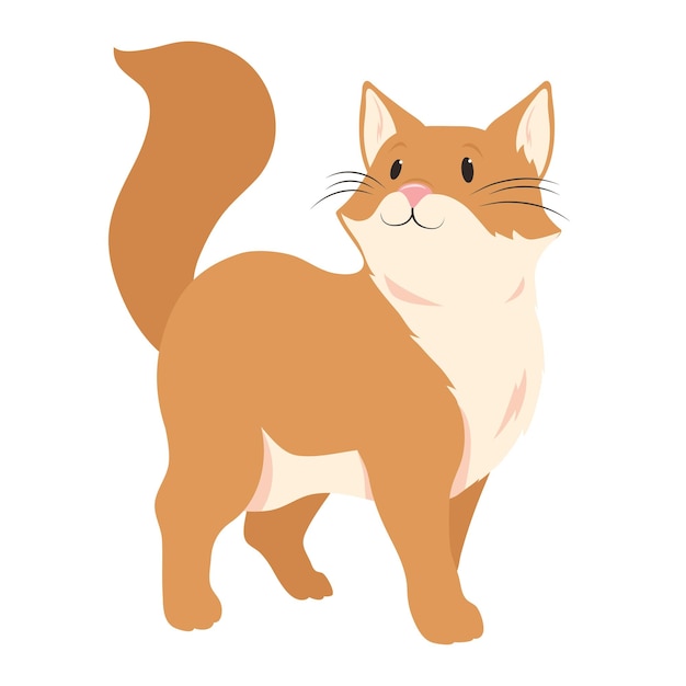 Gratis vector schattige kleine kat wandelen