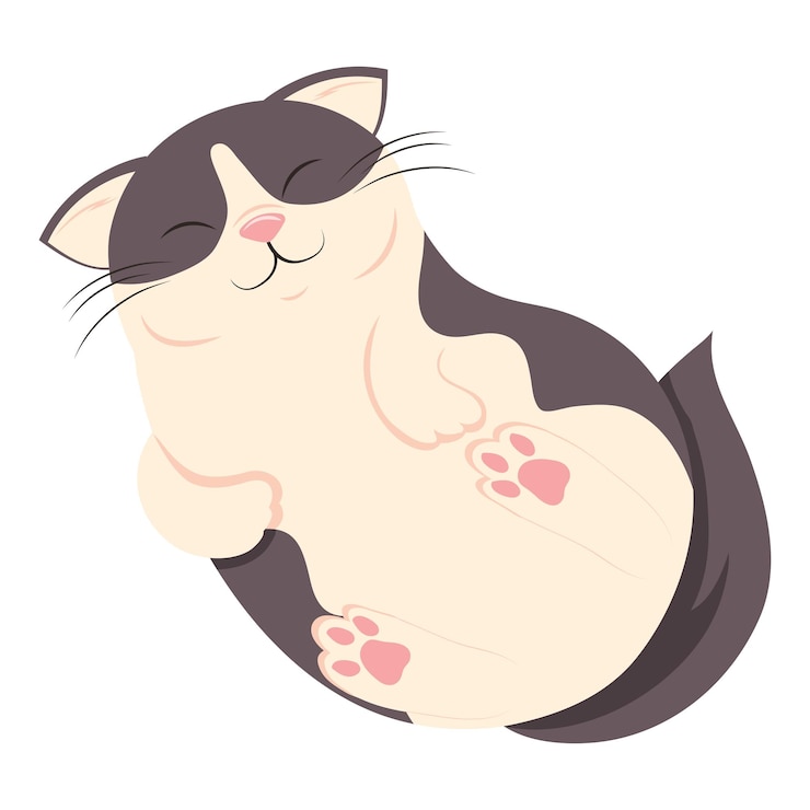 Gratis Vector schattige kleine kat