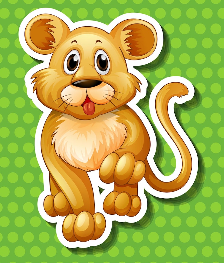 Gratis Vector schattige kleine welp wandelen