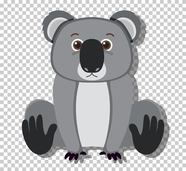 Gratis vector schattige koala in platte cartoonstijl