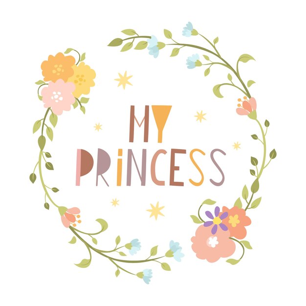 schattige print mijn prinses