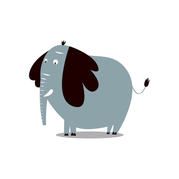 Schattige wilde olifant cartoon afbeelding