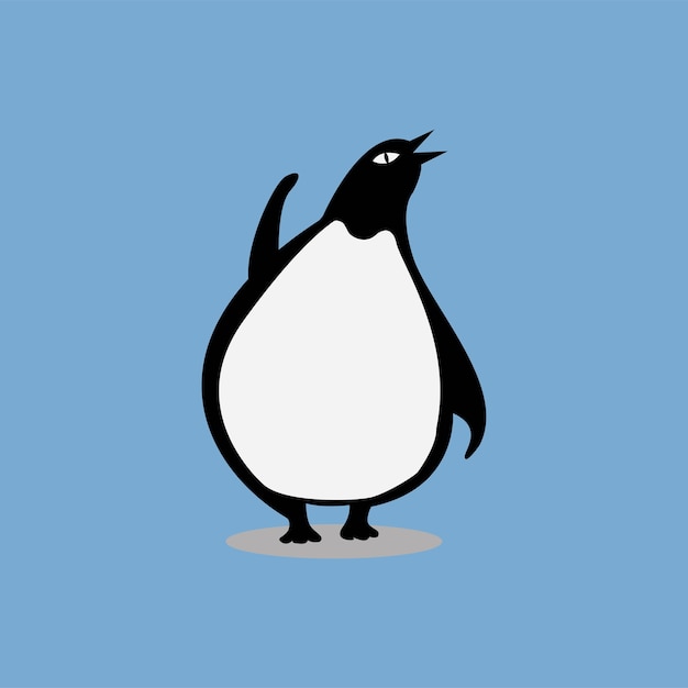 Schattige wilde pinguïn cartoon afbeelding