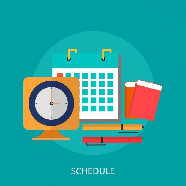 Gratis vector schedule achtergrond ontwerp