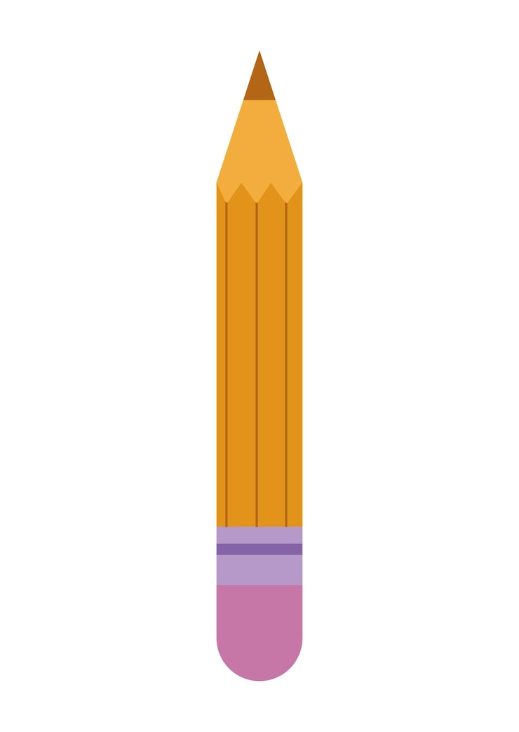 Gratis Vector scherpe potlood schetsen succes op leeg papier icoon geïsoleerd