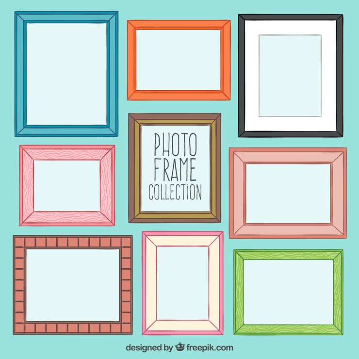 Gratis Vector schetsmatig fotolijsten collectie