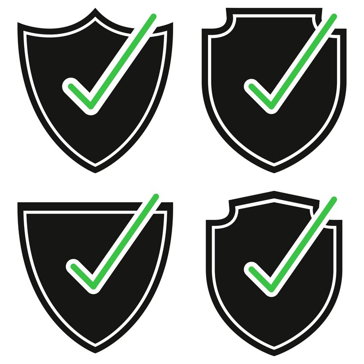 Gratis Vector schild vinkjes 4 set