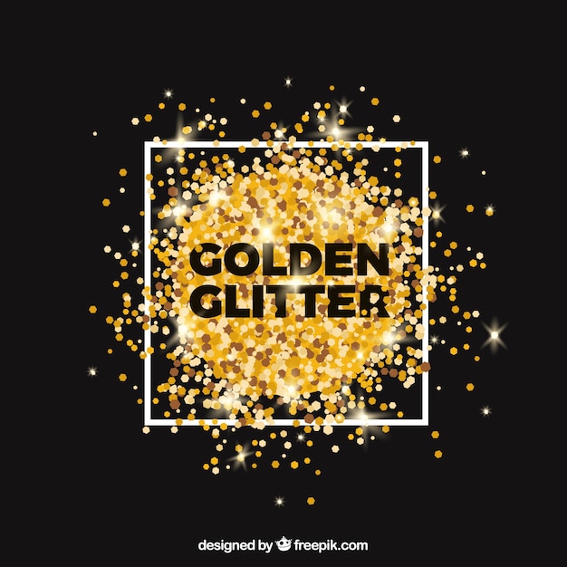 Gratis vector schitter achtergrond in gouden stijl