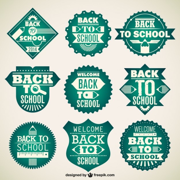 Scholen vector badges