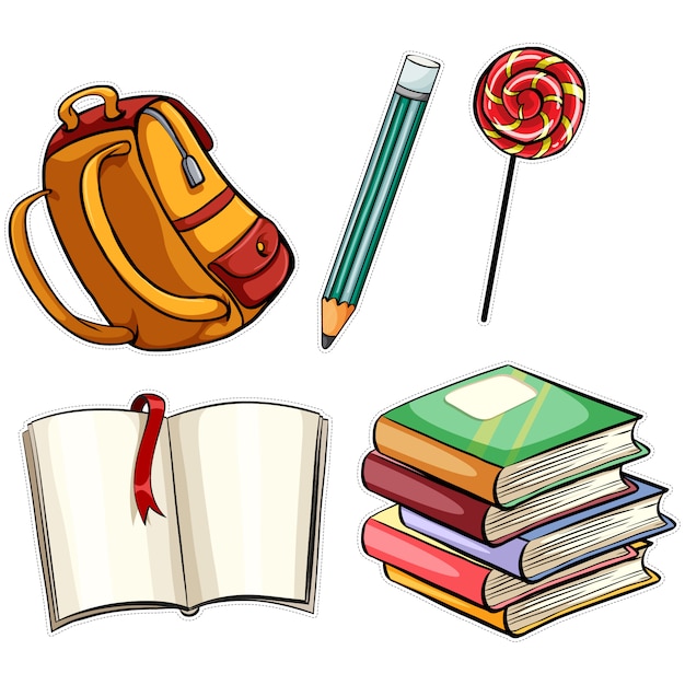 Gratis vector school elementen collectie