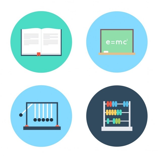 Gratis vector school en onderwijs icon banner set