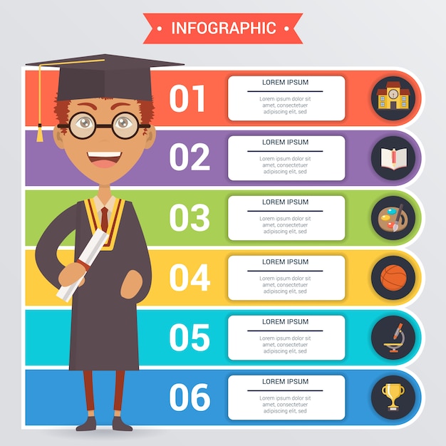 School infographic met optie