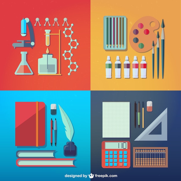 Gratis vector school onderwerpen