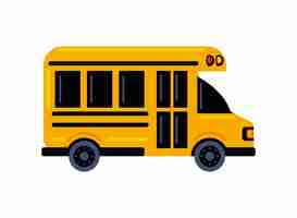 Gratis vector schoolbus illustratie geïsoleerde vector