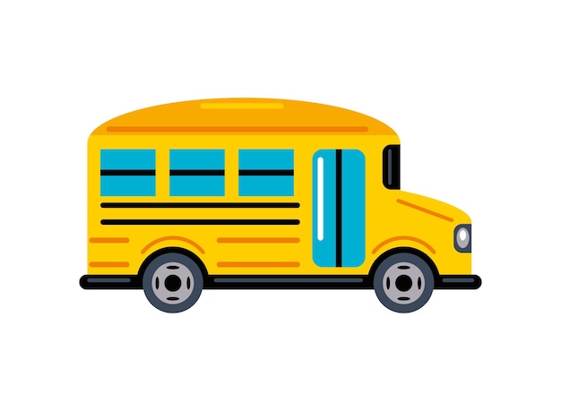 Gratis vector schoolbus onderwijs geïsoleerde illustratie