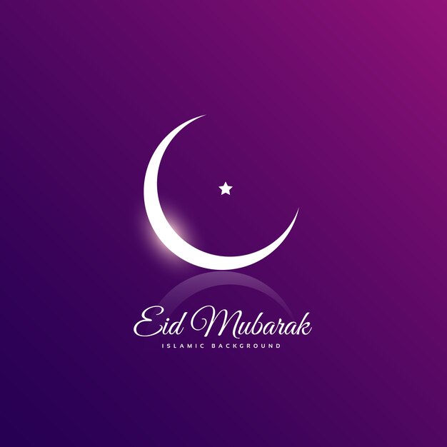 Schoon eid mubarak groet met halve maan en ster