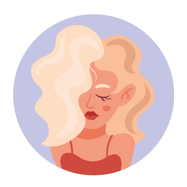 Gratis vector schoonheid blonde vrouw