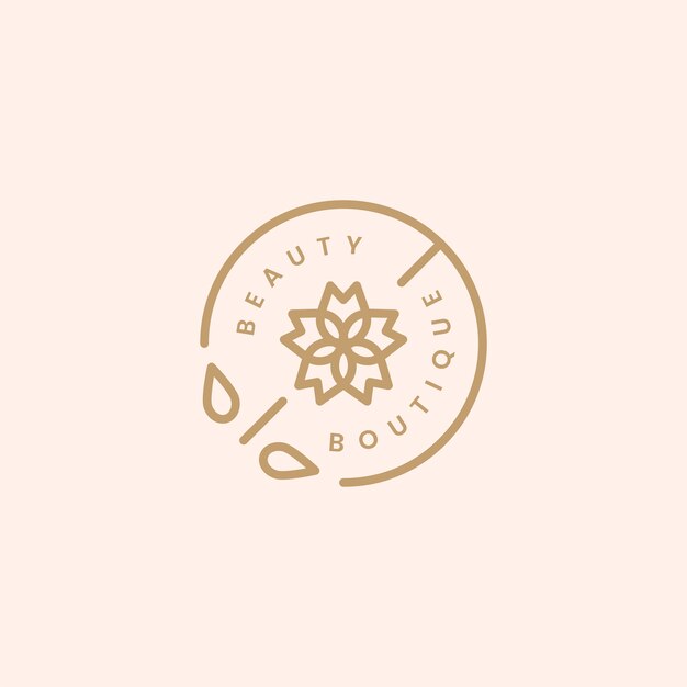 Schoonheid boetiek logo ontwerp illustratie
