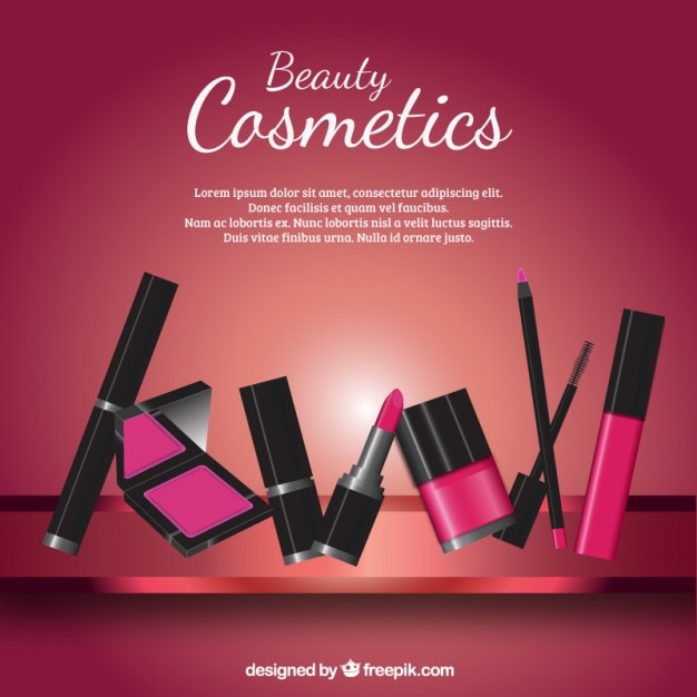 Gratis vector schoonheid cosmetica