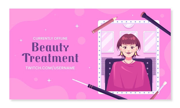 Gratis vector schoonheidssalon therapie twitch achtergrond