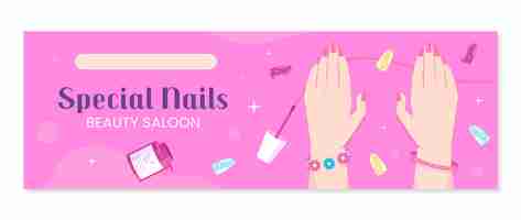 Gratis vector schoonheidssalon therapie twitter header